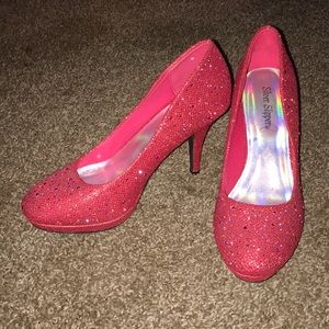 Red Sparkle Heels